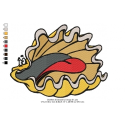 Shellfish Embroidery Design 01